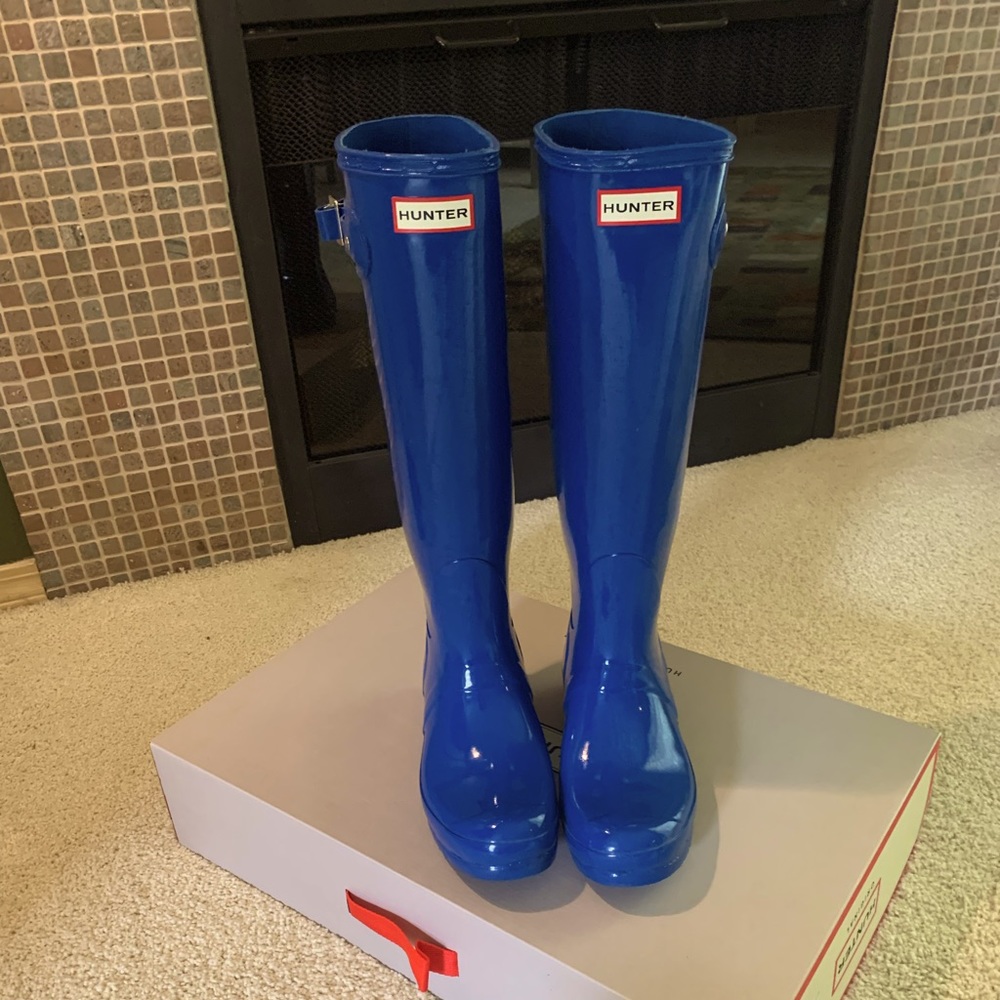 Blue Hunter Rain ☔️ Tall Boots 👢